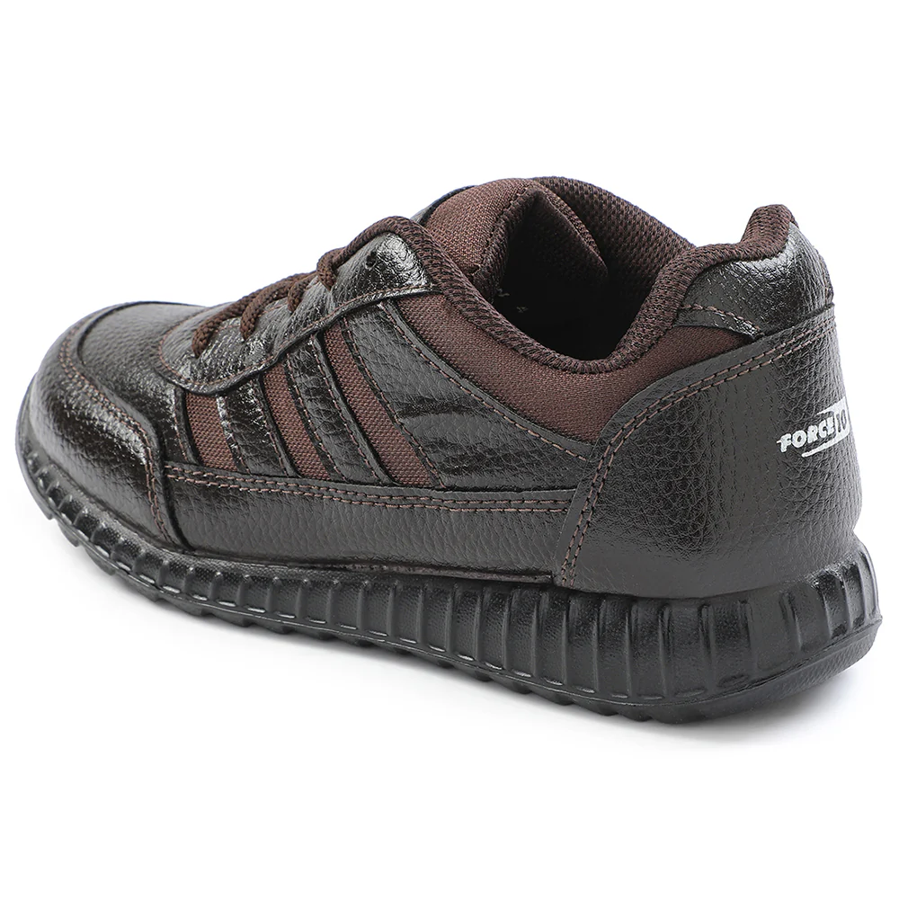 Force 10 Brown Lacing Uniform School Shoes For Kids ELECTRA By Liberty - Image 9