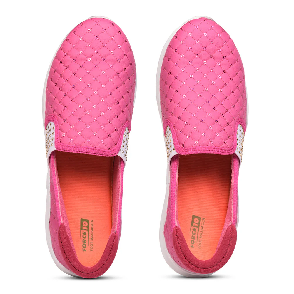 Force 10 By Liberty Pink Slip On Casual Shoes For Women (AVILA-32) - Image 5