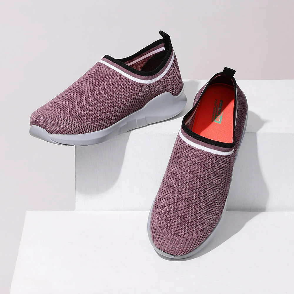 Force 10 Non Lacing Pink Casual Slip On Shoes For Women AVILA-12 By Liberty - Image 3