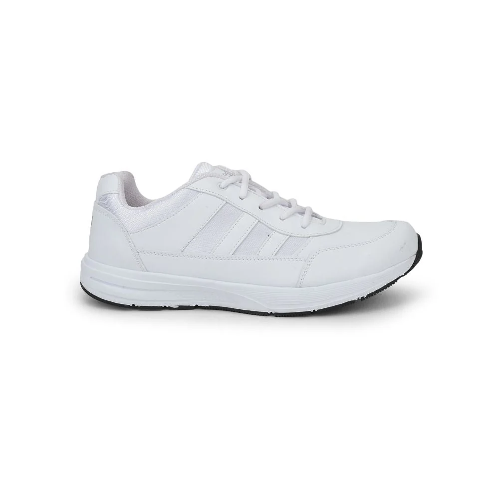 Force 10 Casual Lacing Shoes For Men (White) LB46-EL By Liberty - Image 2