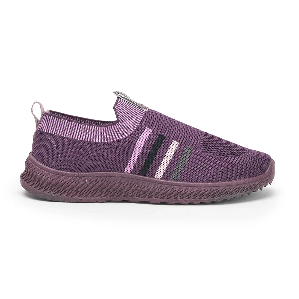 Force 10 Casual Non Lacing Shoes For Ladies (Purple) REEMO-01E By Liberty - Image 2