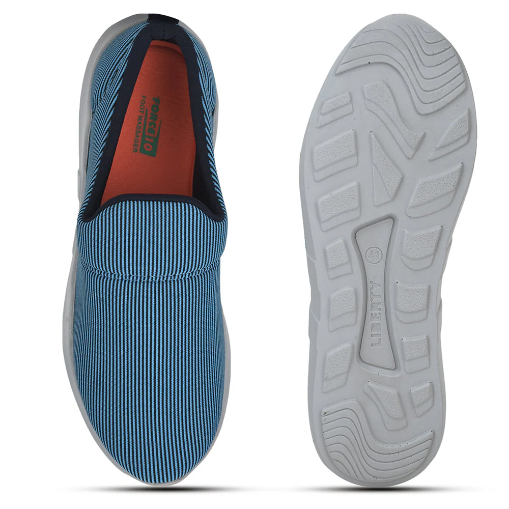 Force 10 Non Lacing S. Blue Casual Slip on Shoes For Women AVILA-45 By Liberty - Image 4