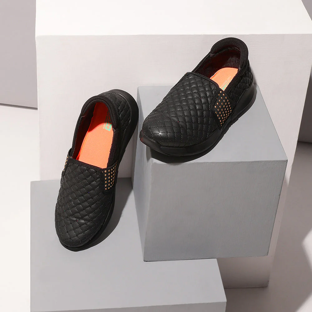 Force 10 Casual Slip On Shoes Ladies (BLACK) AVILA-32 By Liberty - Image 4