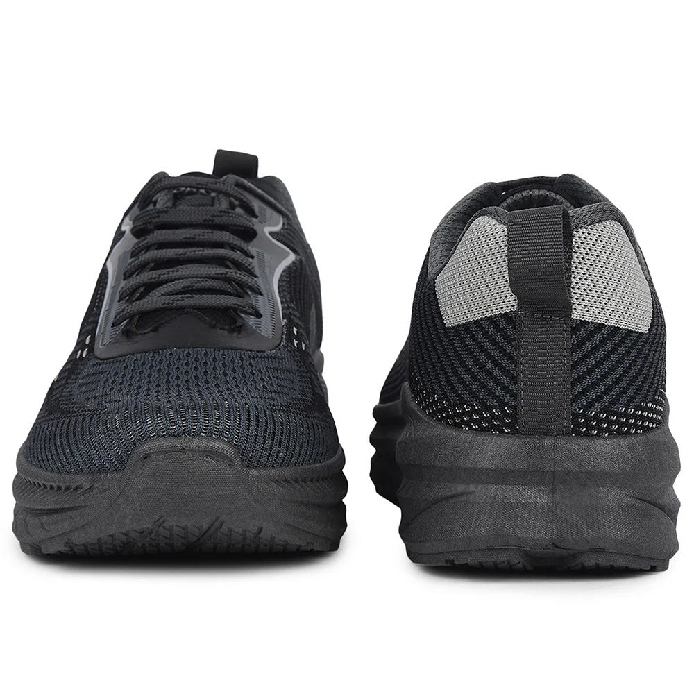 Force 10 Dark Grey Sports Lacing Running Shoes For Men MATCHER-8E By Liberty - Image 6