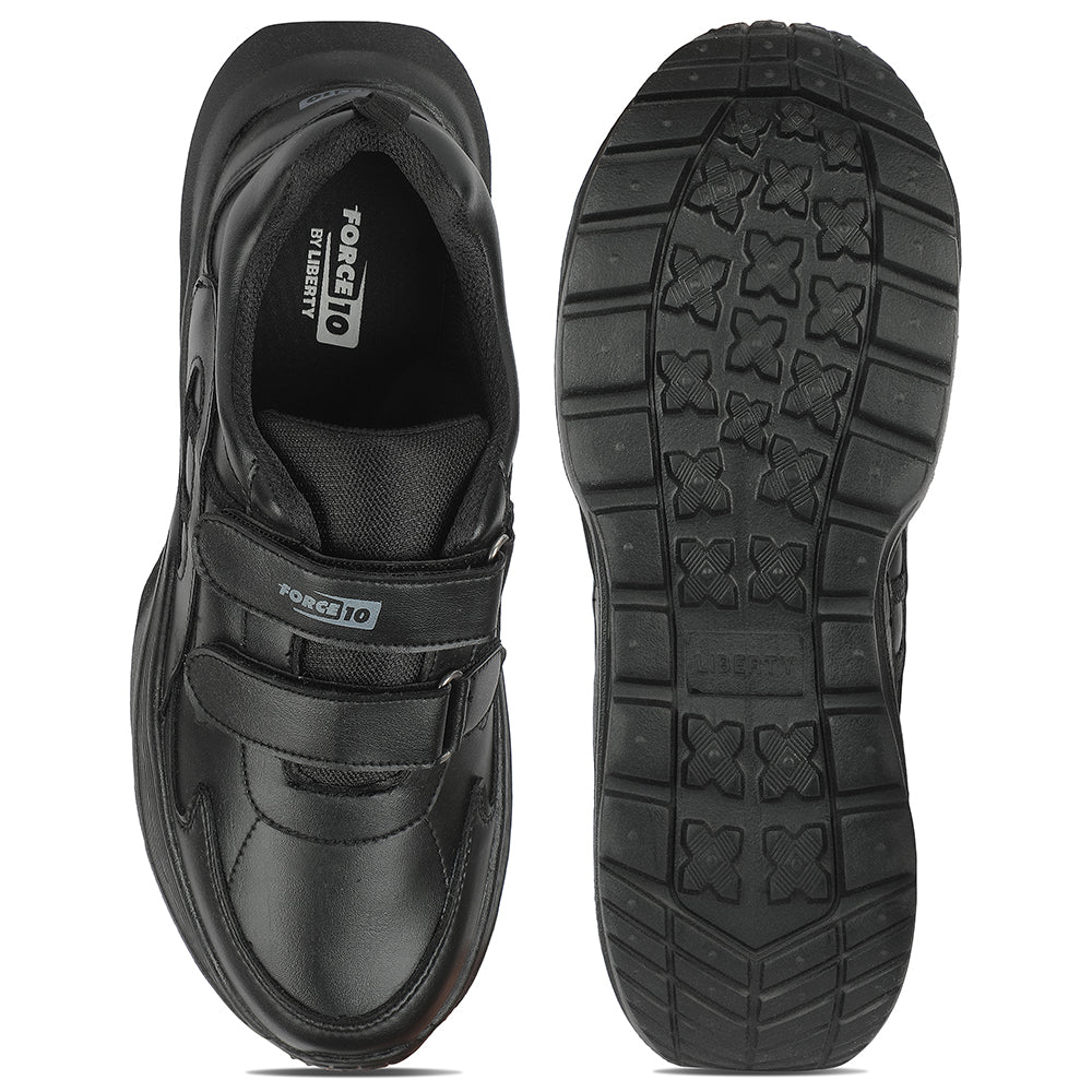 Force 10 ELITESTP-V Black School Uniform shoes for Kids by Liberty - Image 4