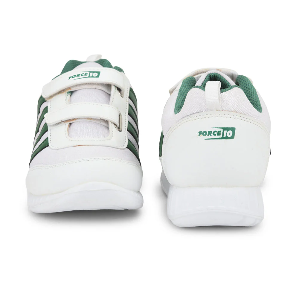 Force 10 Green Non Lacing Uniform School Shoes For Kids 9906-90SV By Liberty - Image 6