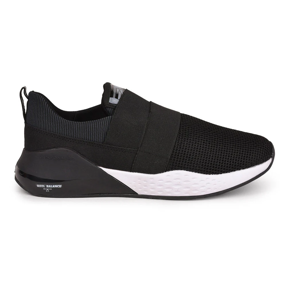 Force 10 Men Black Sports Non Lacing Walking Shoes (TARGET) - Image 2