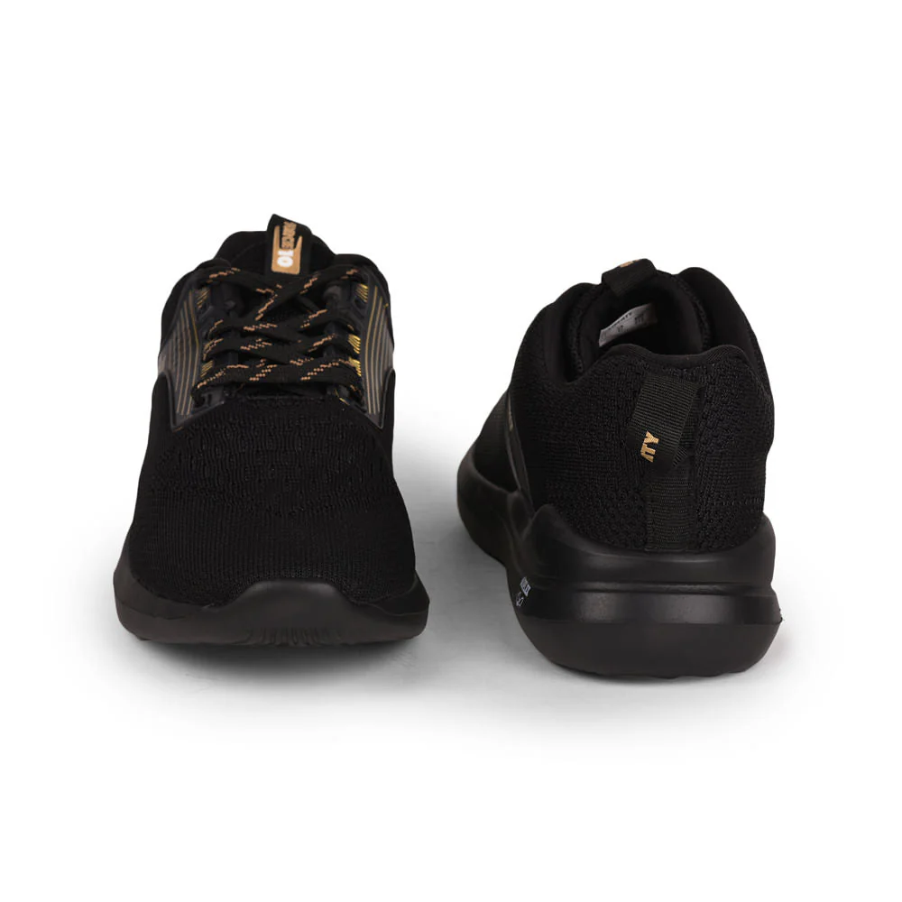 Force 10 Men Black Sports Running Shoes(LEOPARD-01) - Image 4