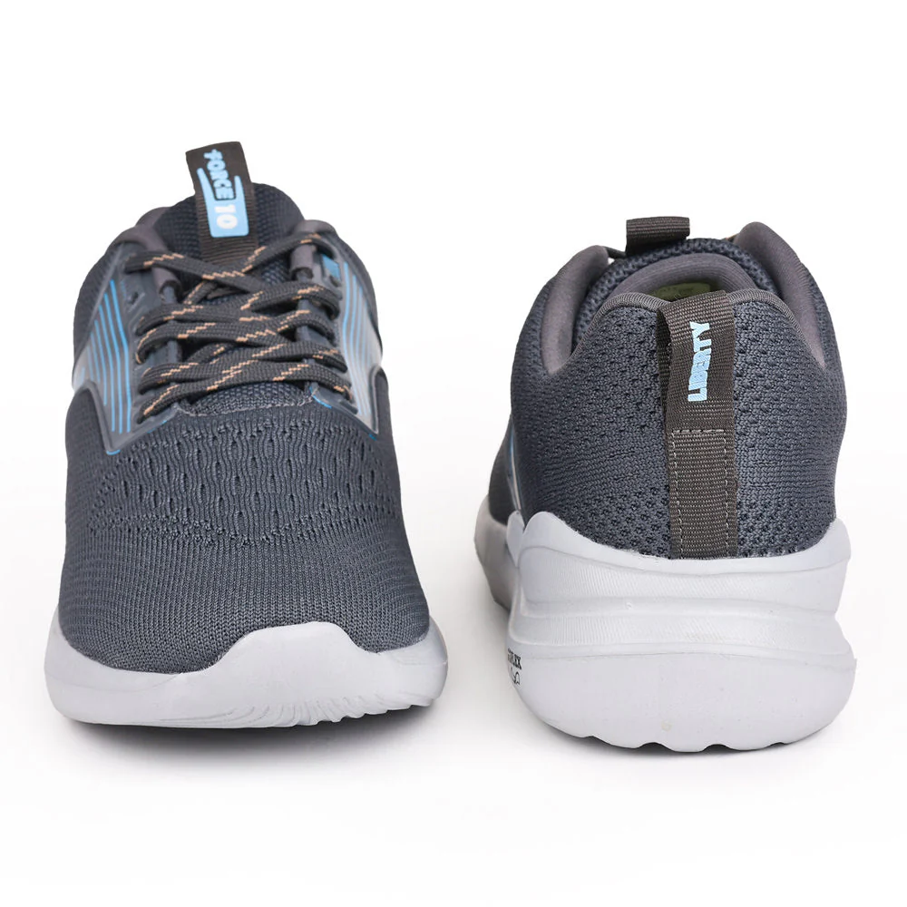 Force 10 Men Grey Sports Running Shoes(LEOPARD-01) - Image 4