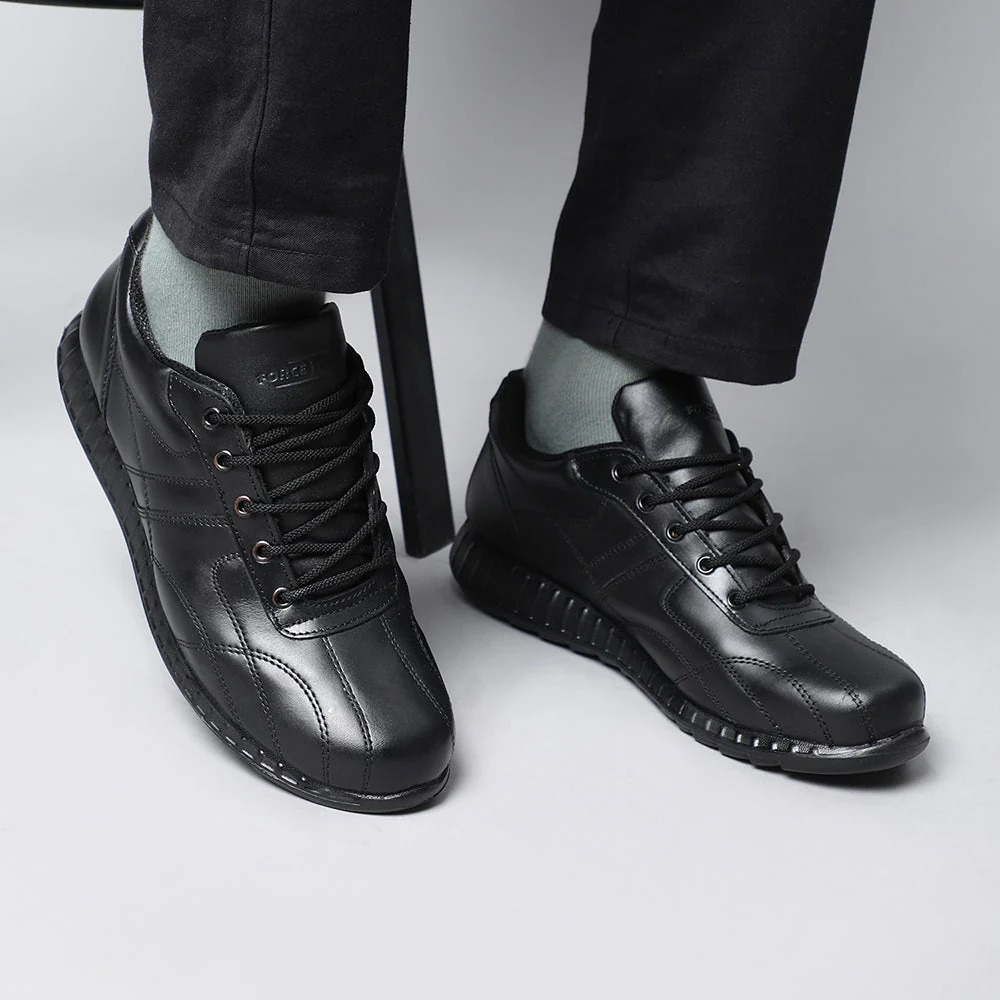 Force 10 Lacing Black Casual Shoes For Men 9906-05 By Liberty - Image 6