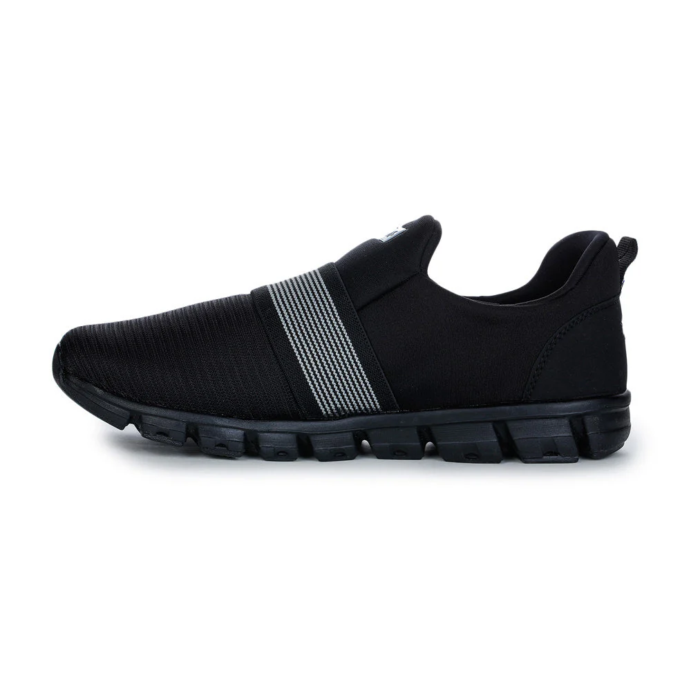 Force 10 Sports Black Slip-on Walking Shoes For Men FLEXPRO-15 By Liberty - Image 3