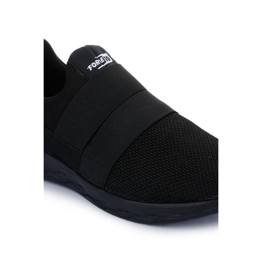 Force 10 Sports Black Slip-on Walking Shoes For Men TIGOZ By Liberty - Image 6