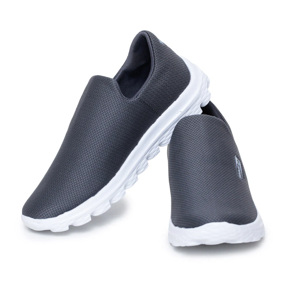 Force 10 Sports Grey Slip-on Walking Shoes For Men D7-01E By Liberty - Image 6