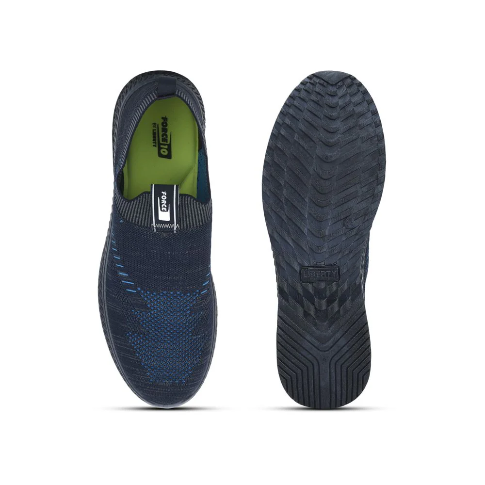 Force 10 Navy Blue Sports Non Lacing Shoe For Men ROKKY-1 By Liberty - Image 3