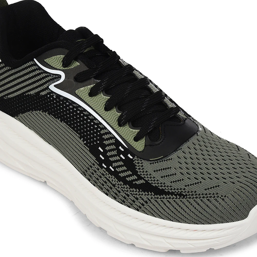 Force 10 Olive Green Sports Lacing Running Shoes For Men MATCHER-8E By Liberty - Image 5