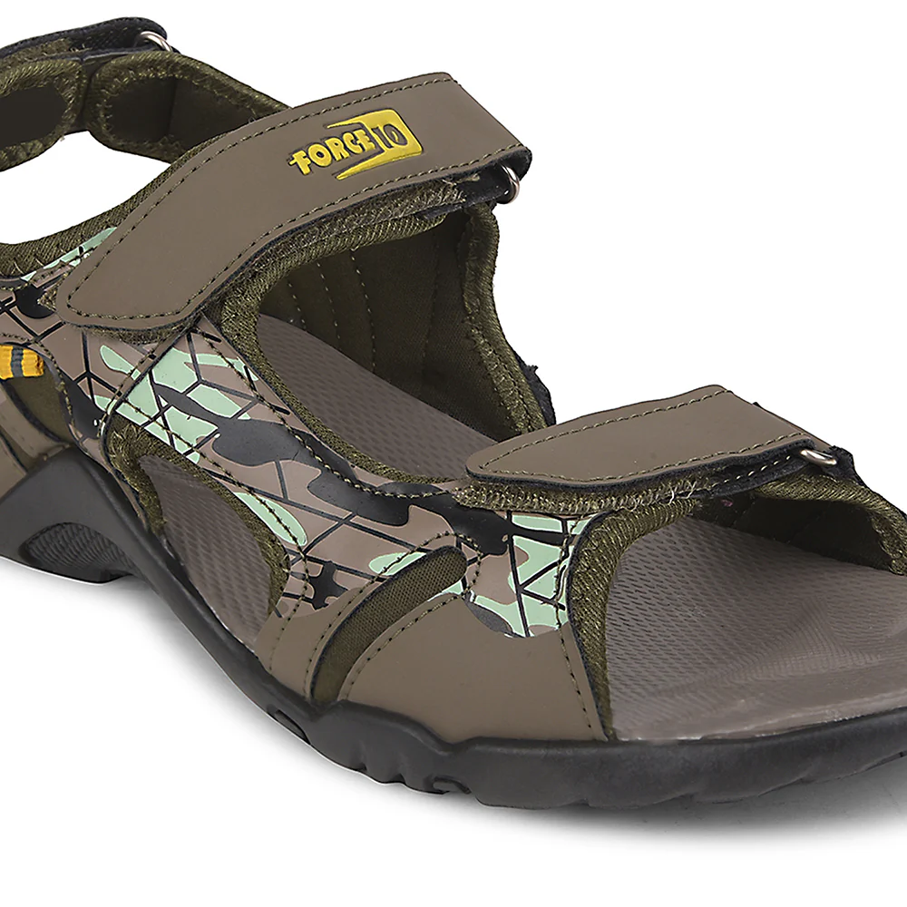 Force 10 Olive Green Sporty Casual Sandal For Men 8141-20 By Liberty - Image 5