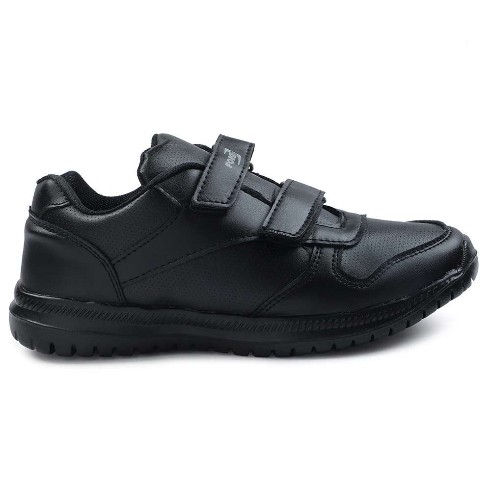 Force 10 Black Non Lacing Uniform School Shoes For Kids SKOLPRO-V By Liberty - Image 2