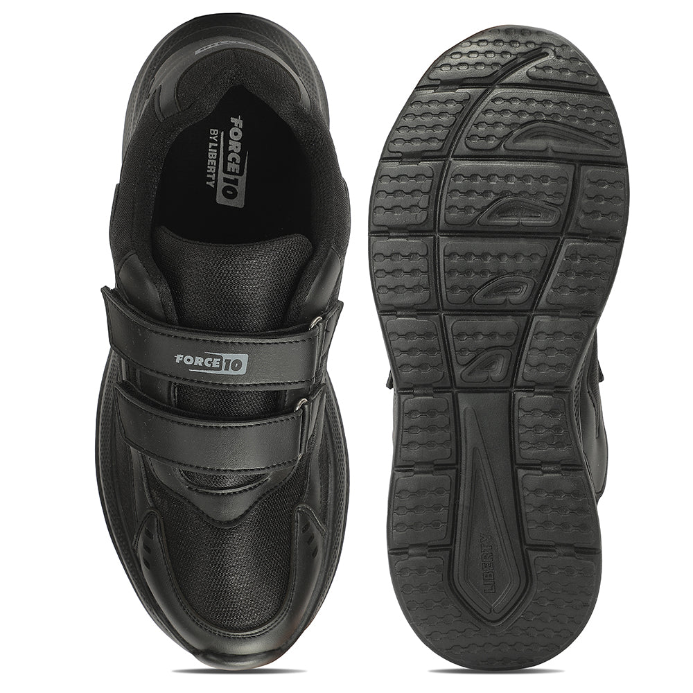 Force 10 SOFTSTEP-V Black School Uniform shoes for Kids by Liberty - Image 4