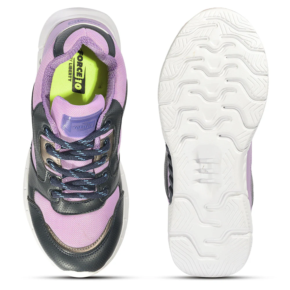 Force 10 Casual Purple Lacing Shoes For Women FELIX by Liberty - Image 3