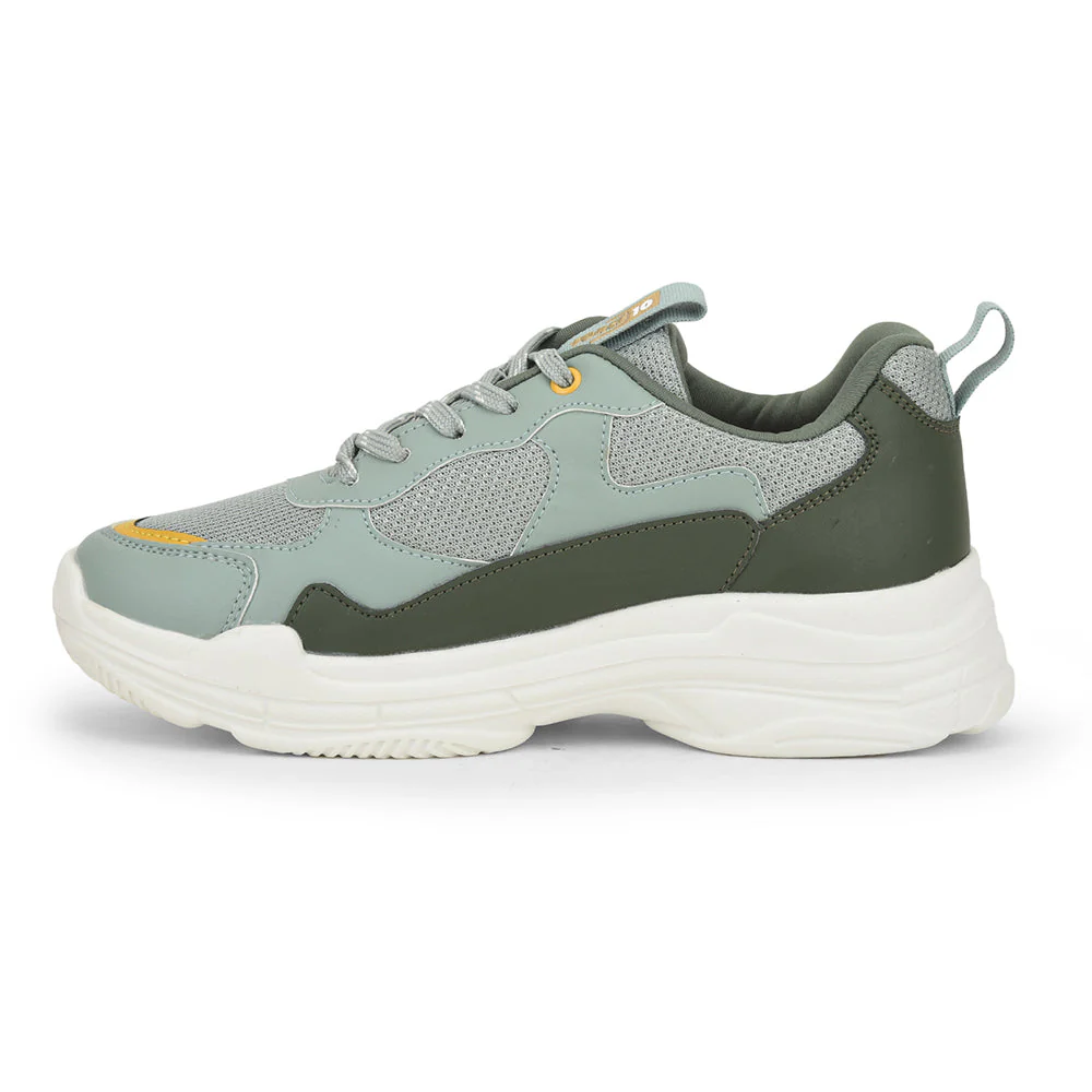 Force 10 Sports Lacing Shoes For Ladies (Green) KOYO-1E By Liberty - Image 3