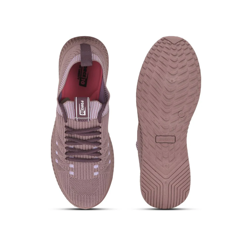 Force 10 Sports Lacing Shoes For Ladies (Pink) GRACE-2 By Liberty - Image 4