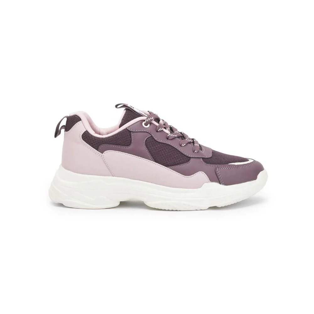 Force 10 Sports Lacing Shoes For Ladies (Purple) KOYO-1E By Liberty - Image 2