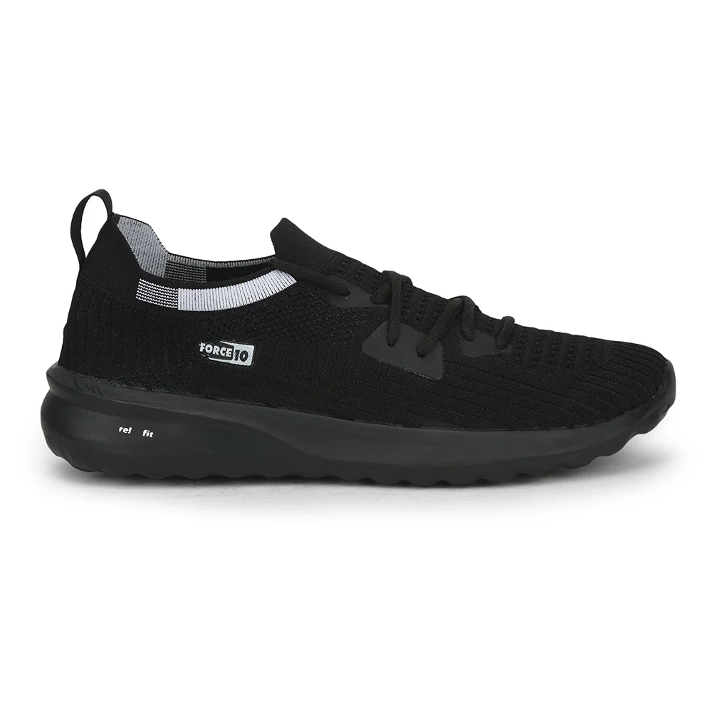 Force 10 Sports Lacing Shoes For Men (Black) DENVER-E By Liberty - Image 2