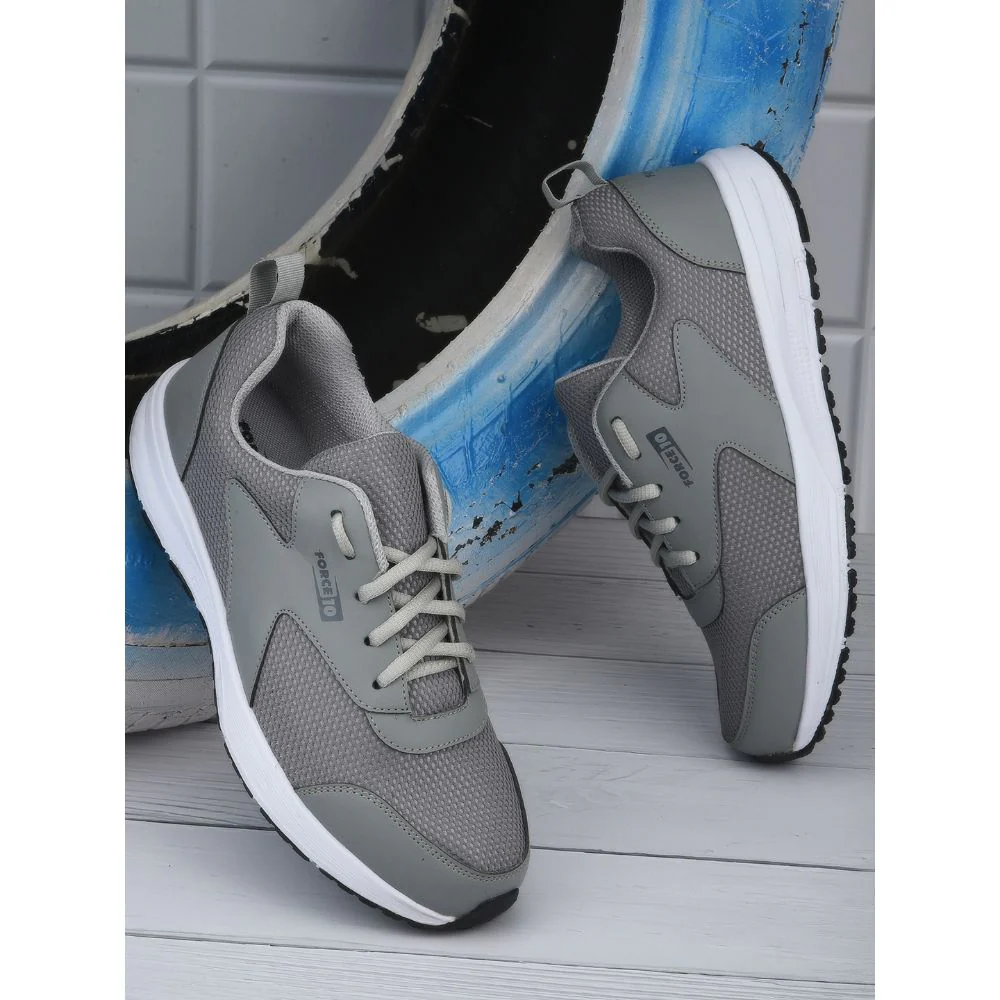 Force 10 Sports Lacing Shoes For Men (Grey) SPRINT By Liberty - Image 3