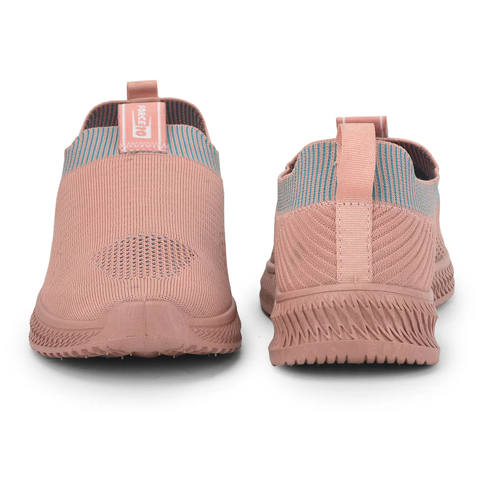 Force 10 Sports Non Lacing Shoe For Ladies (Peach) GRACE-4 By Liberty - Image 4