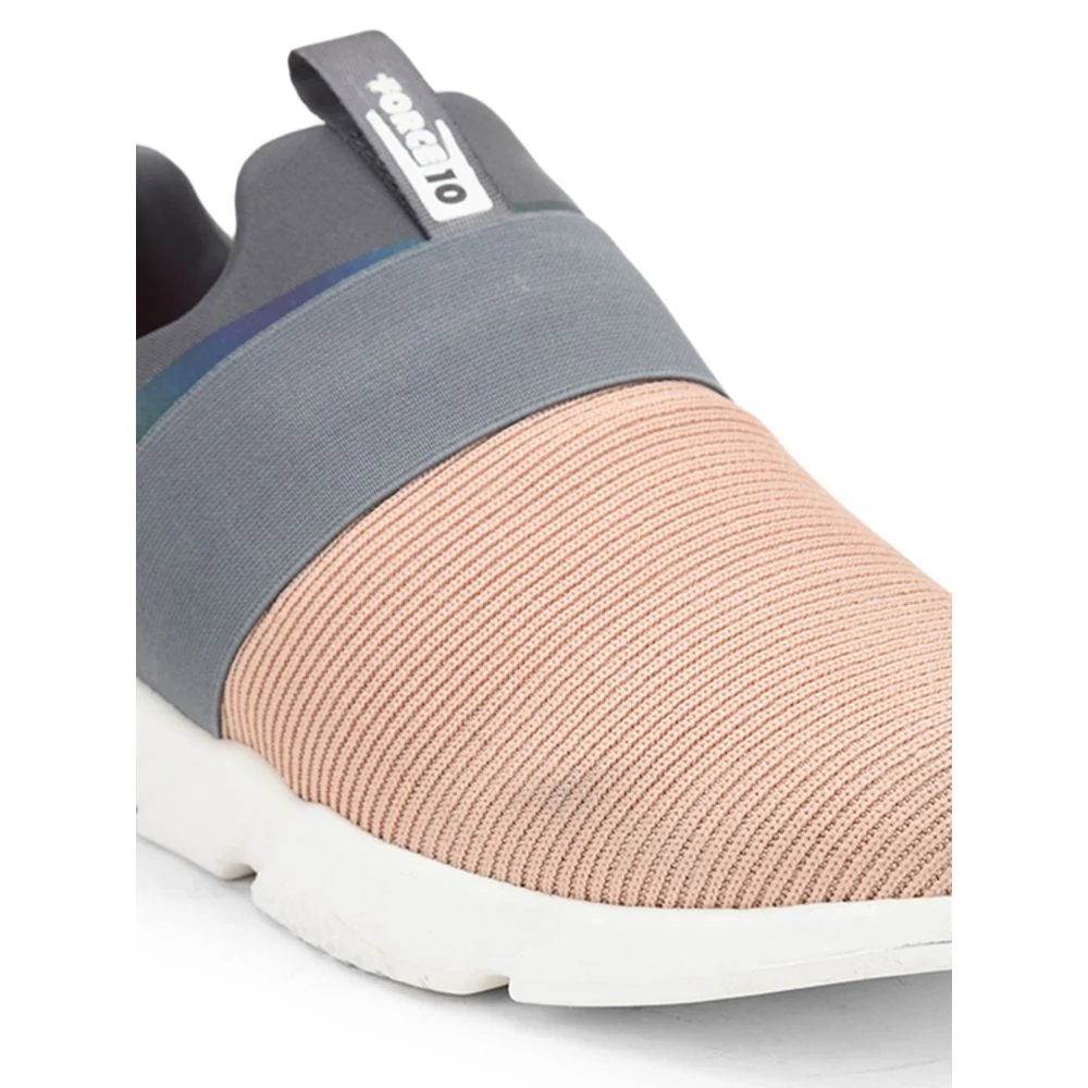 Force 10 Sports Non Lacing Shoe For Ladies ( Peach ) Mariam-E By Liberty - Image 4