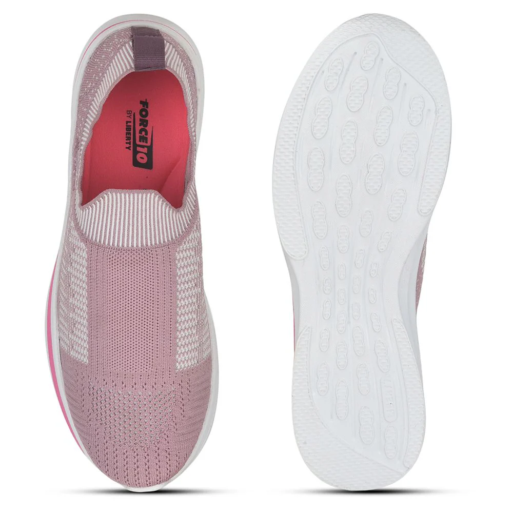FORCE 10 Sports Non Lacing Shoe For Ladies (Pink) NORRIS-2E By Liberty - Image 4