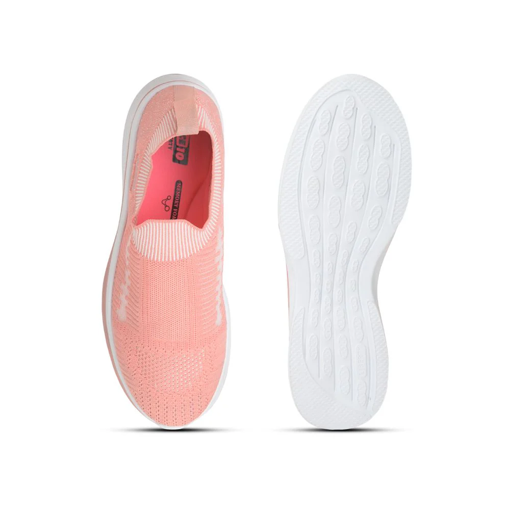 FORCE 10 Sports Non Lacing Shoe For Ladies (Pink) SPUNK-1 By Liberty - Image 3