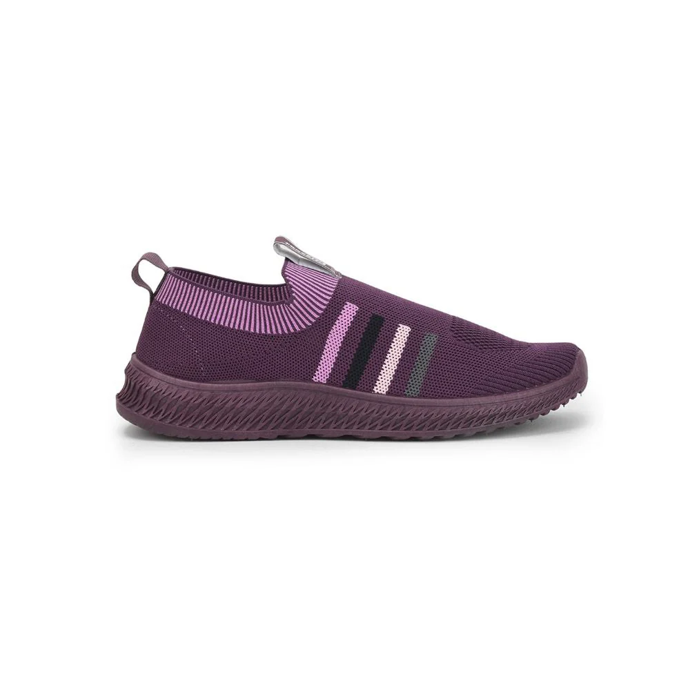 Force 10 Sports Non Lacing Shoe For Ladies (Purple) GRACE-7 By Liberty - Image 2