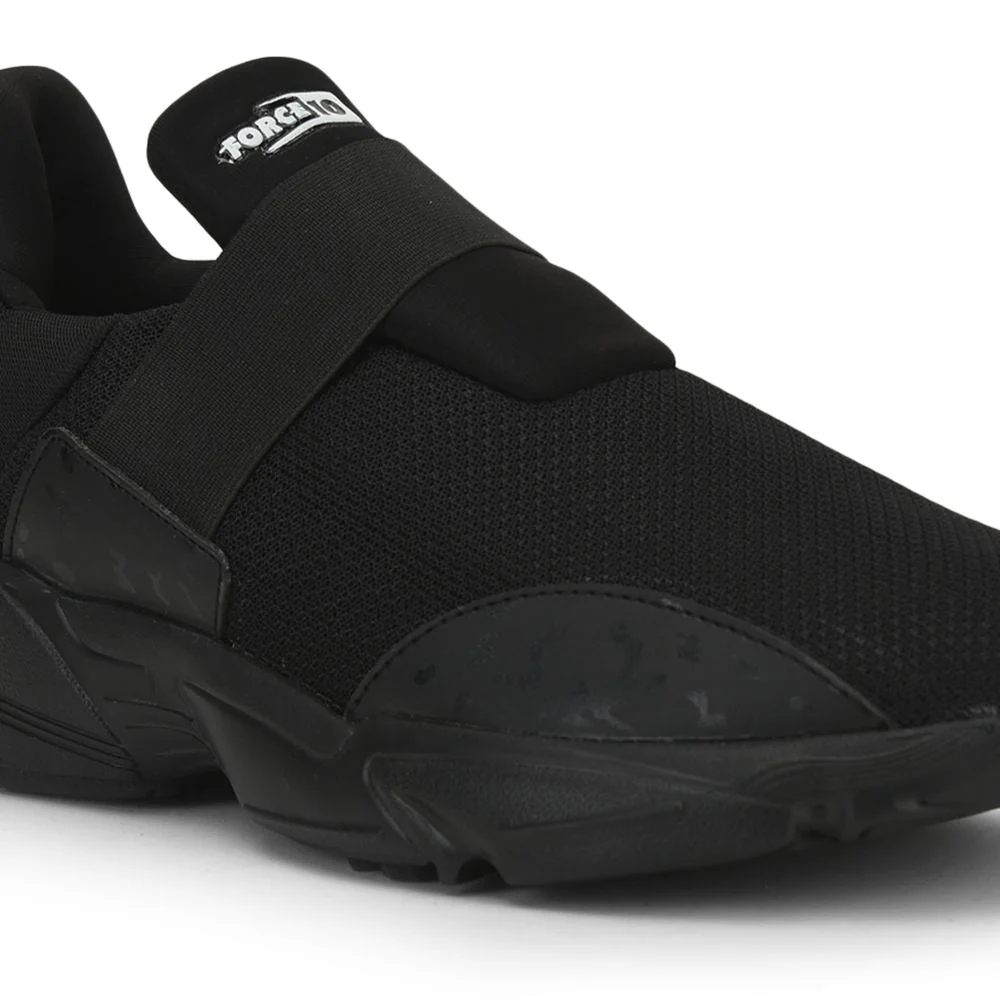 FORCE 10 Sports Non Lacing Shoe For Men (Black) SHARK-E By Liberty - Image 4