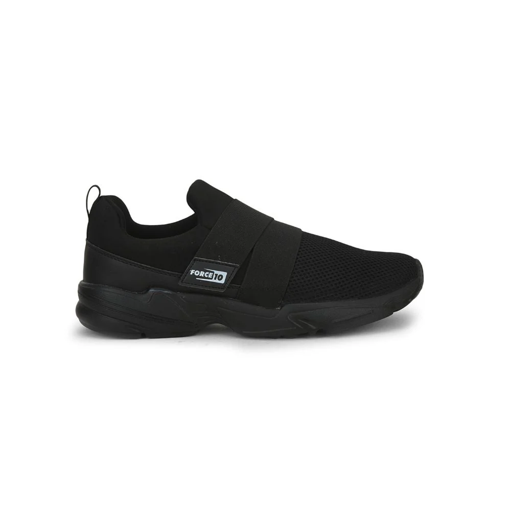 Force 10 Sports Non Lacing Shoe For Men (Black) SWIFT-E By Liberty - Image 2