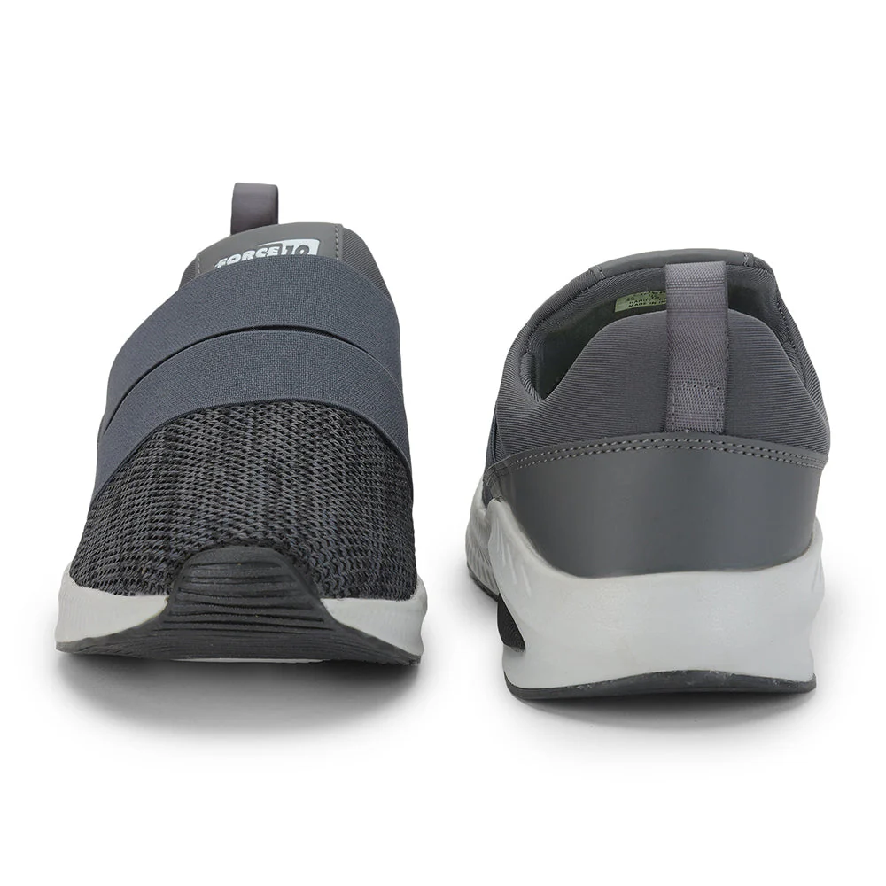 Force 10 Sports Non Lacing Shoe For Men (Grey) HARDY By Liberty - Image 4