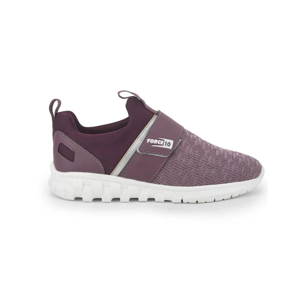 Force 10 Sports Non Lacing Shoes For Ladies (Cherry) SYNERGY-1 By Liberty - Image 2