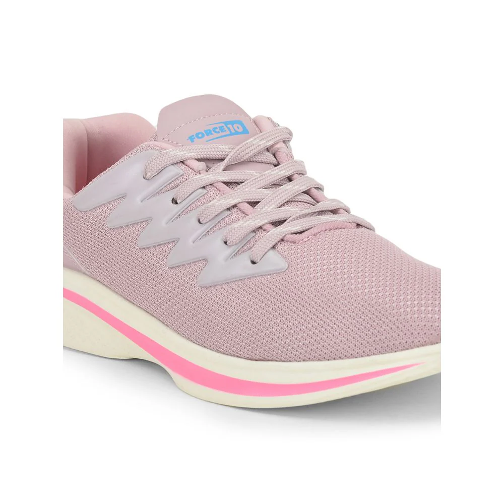 Force 10 Lacing Pink Casual Shoes For Women CEINA By Liberty - Image 4