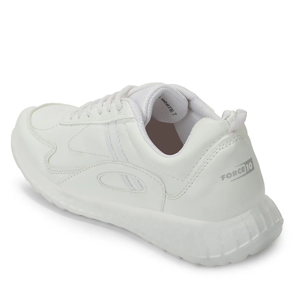 Force 10 STUDENT2L White School Uniform shoes for Kids by Liberty - Image 3
