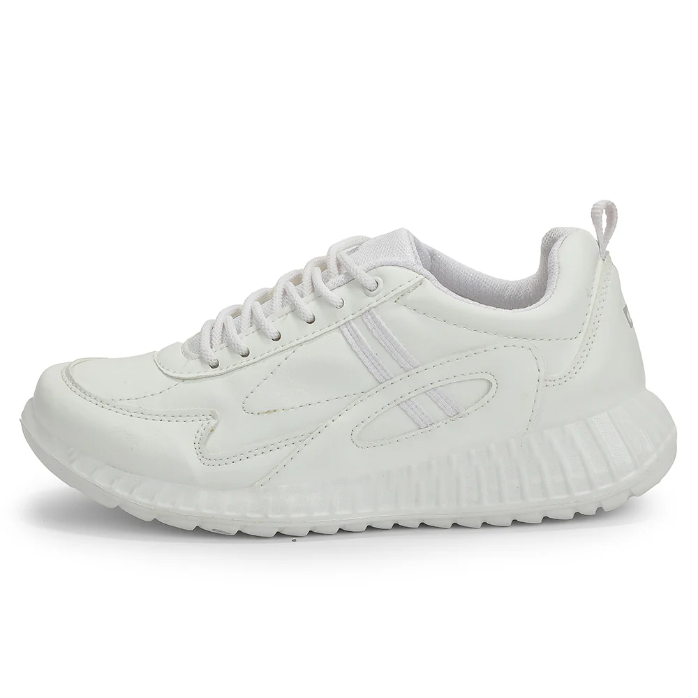 Force 10 STUDENT2L White School Uniform shoes for Kids by Liberty - Image 5