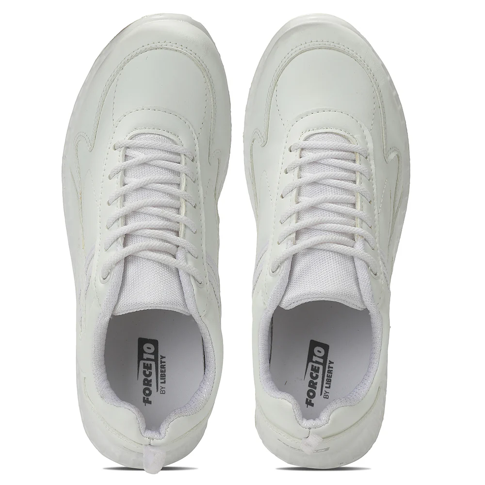 Force 10 STUDENT2L White School Uniform shoes for Kids by Liberty - Image 7