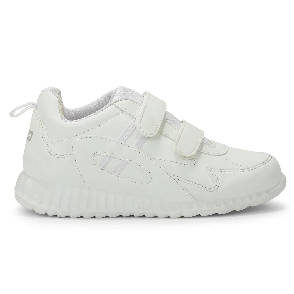 Force 10 STUDENT2V White School Uniform shoes for Kids by Liberty - Image 2