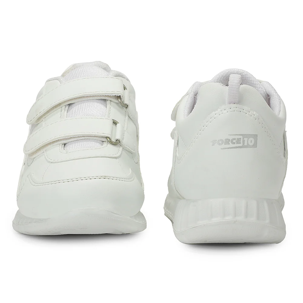 Force 10 STUDENT2V White School Uniform shoes for Kids by Liberty - Image 6