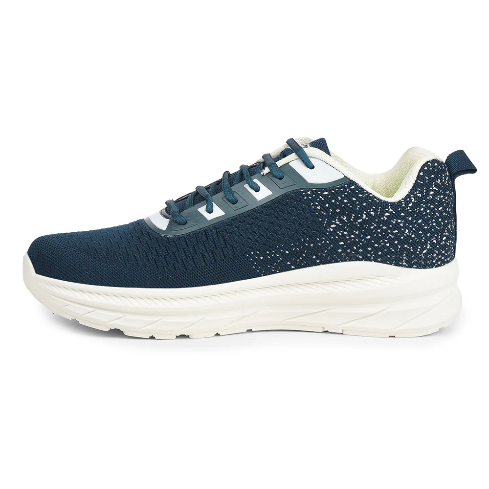 Force 10 Teal Blue Sports Lacing Running Shoes For Men MATCHER-3E By Liberty - Image 3
