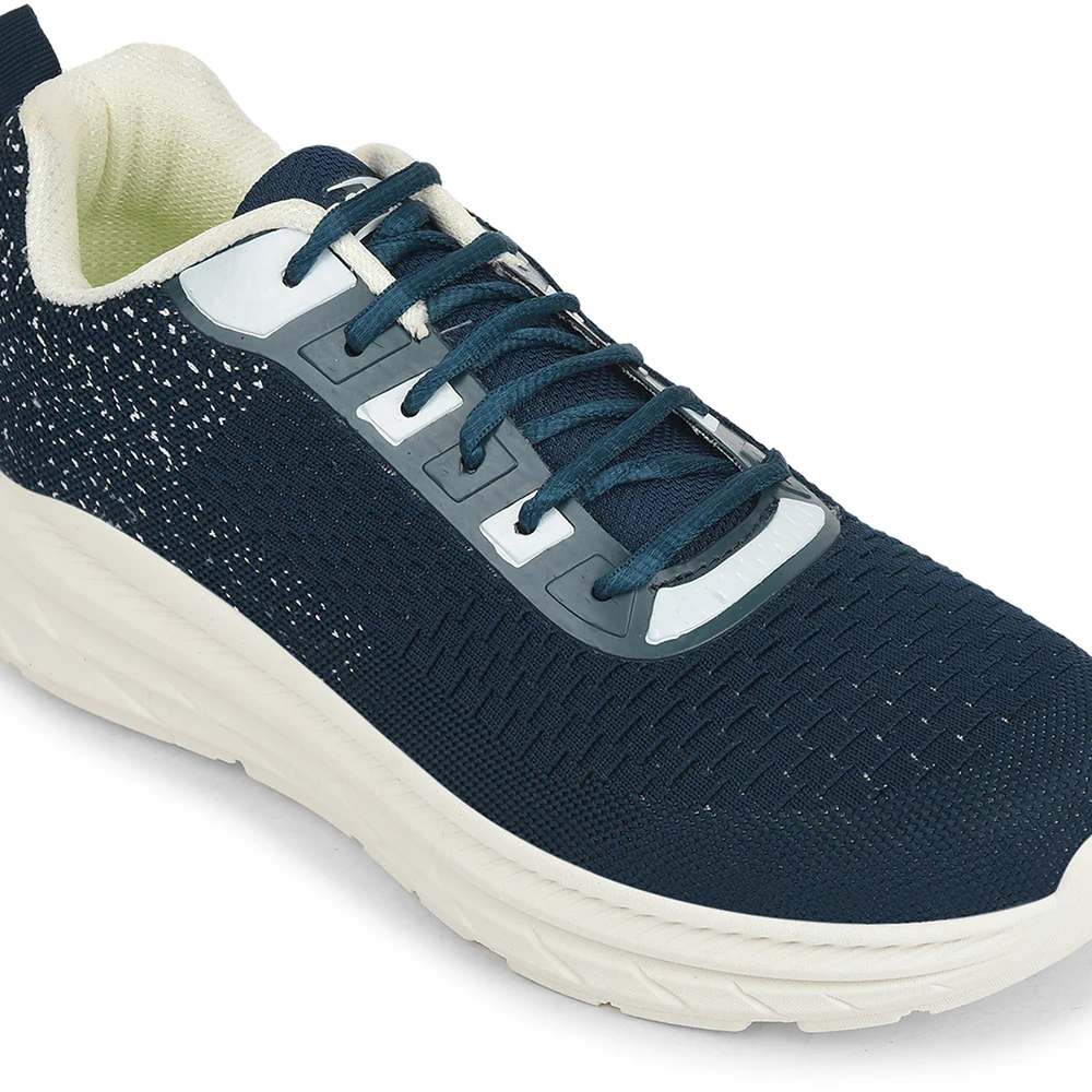 Force 10 Teal Blue Sports Lacing Running Shoes For Men MATCHER-3E By Liberty - Image 4