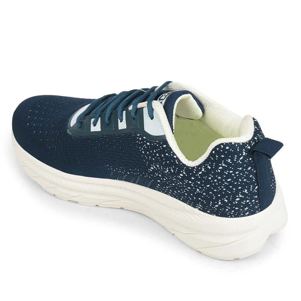 Force 10 Teal Blue Sports Lacing Running Shoes For Men MATCHER-3E By Liberty - Image 5