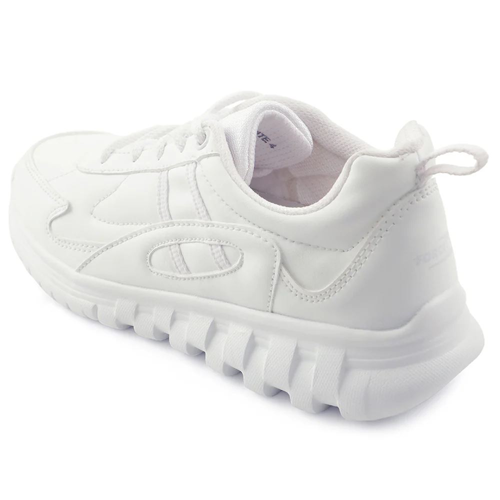 Force 10 White Lacing Uniform School Shoes For Kids 9906-02T By Liberty - Image 8