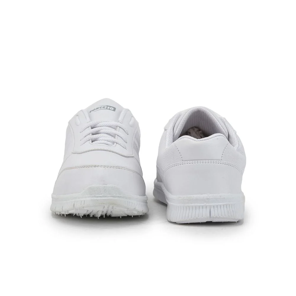 Force 10 White Lacing Uniform School Shoes For Kids GOLA-SCHL By Liberty - Image 5