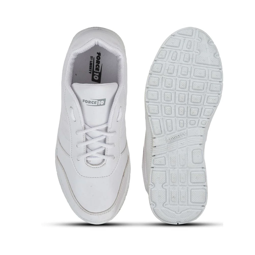 Force 10 White Lacing Uniform School Shoes For Kids GOLA-SCHL By Liberty - Image 6