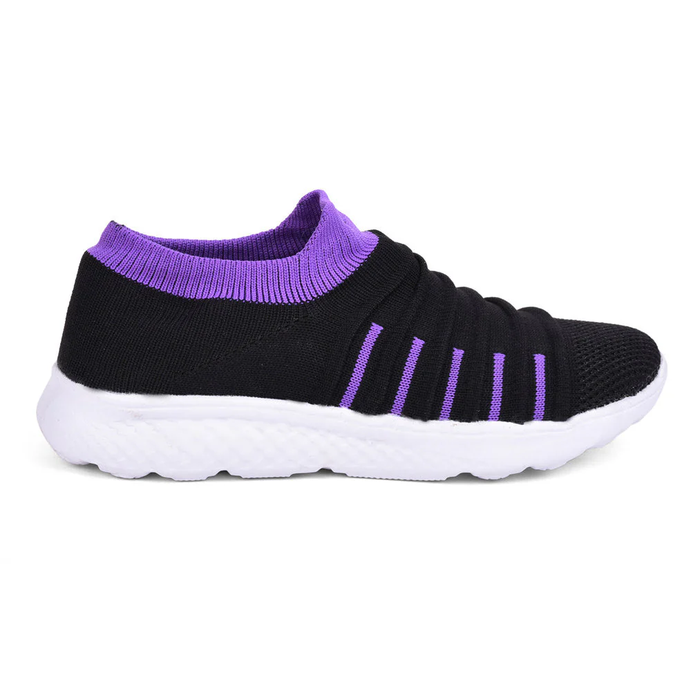 Force 10 Women Purple Sports Non Lacing Walking Shoes (BING ) - Image 2